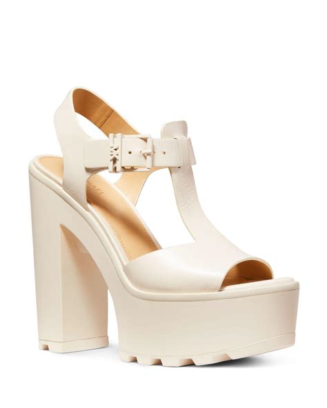 michael kors sinead leather platform sandal|Michael Michael Kors Sinead Platform Sandals .